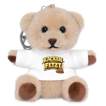 Kacken  - Teddy Schlüsselanhänger - Weiß - Vorne
