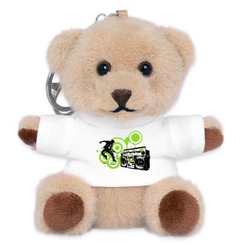 Circles Lime Abstract Black Dancer Hip Hop - Teddy Keyring - white - Front