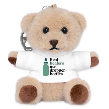 Homéopathie Real Healers Flacons compte-gouttes Profession - Porte-clés ourson - blanc - Devant