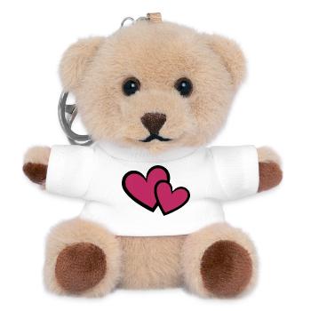 Cœur de la Saint-Valentin cadeau de la Saint-Valentin - Porte-clés ourson - blanc - Devant