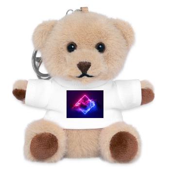 Neon Cloud Diamond - Teddy Keyring - white - Front