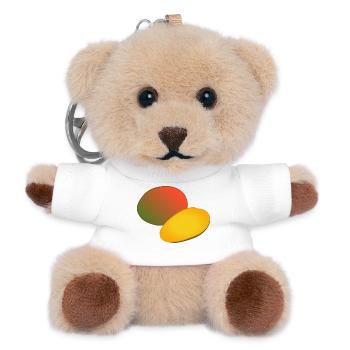 Tropischer Mango-Duo-Farbverlauf - Teddy Schlüsselanhänger - Weiß - Vorne