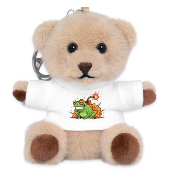 Knallfrosch Funken-Spaß - Teddy Schlüsselanhänger - Weiß - Vorne