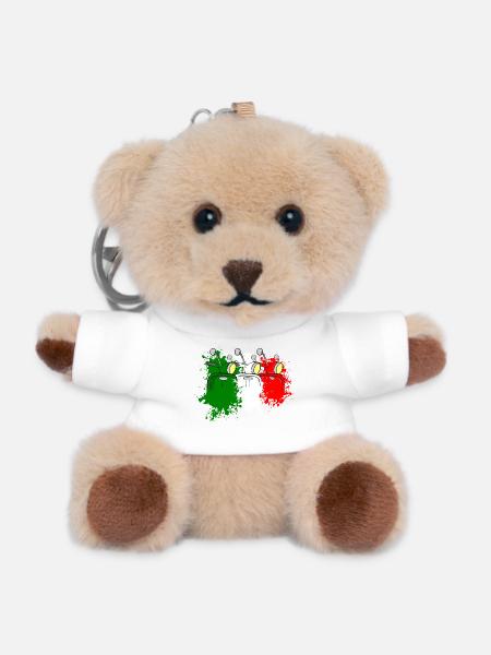 Scooter Italienfarben - Teddy Schlüsselanhänger - Weiß