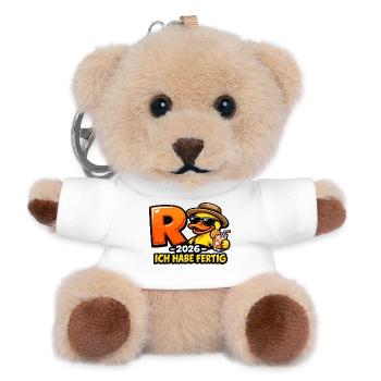 Pensioner 2026 Duck I've Finished Retirement - Teddy Keyring - white - Front