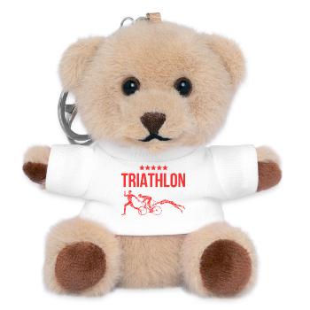 Triathlon - Teddy Keyring - white - Front