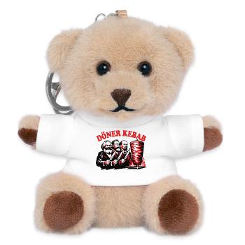 Döner Kebab - Marx, Engels, Lenin - Fast Food - Teddy Schlüsselanhänger - Weiß - Vorne