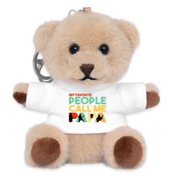 Lieblingsleute nennen mich Papa Bassgitarrendesign - Teddy Schlüsselanhänger - Weiß - Vorne