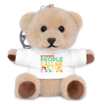 My Favorite People Call Me Papa Line Worker - Teddy Keyring - white - Front