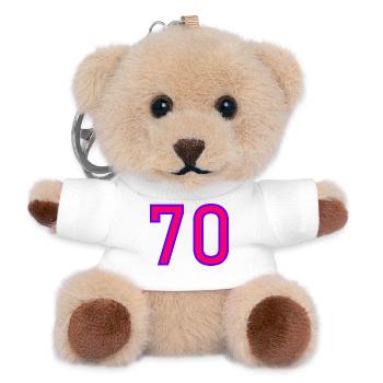 JAHRESTAG. ALLES GUTE ZUM GEBURTSTAG. ALLES GUTE ZUM GEBURTSTAG. - Teddy Schlüsselanhänger - Weiß - Vorne