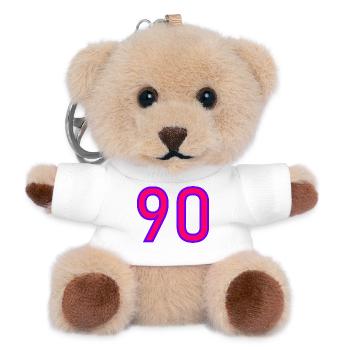 90. 90 JAHRE. 90-JÄHRIGES JUBILÄUM. 90-JÄHRIGES JUBILÄUM. - Teddy Schlüsselanhänger - Weiß - Vorne