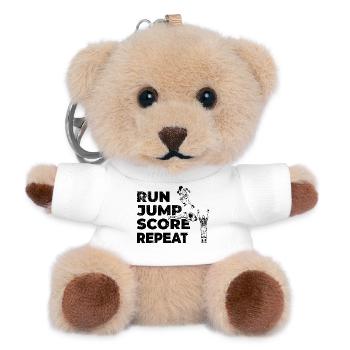 Répétition du score de saut à la course - Porte-clés ourson - blanc - Devant