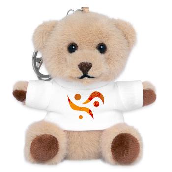 Yoga design_35 - Teddy Keyring - white - Front