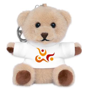 Yoga design_34 - Teddy Keyring - white - Front