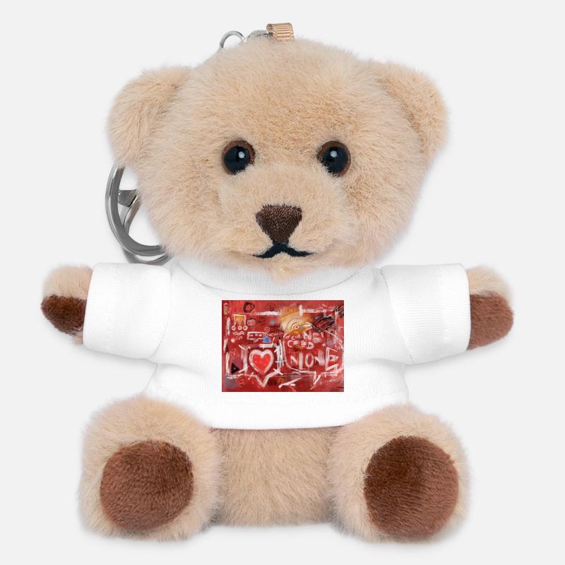 Connected-Alone-Severino-Canepa - Porte-clés ourson - blanc