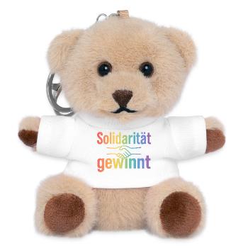 Solidarity Gift for Women & Men - Teddy Keyring - white - Front
