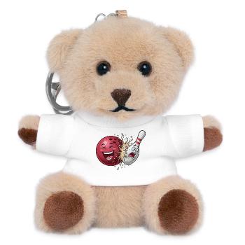 Bullet Cracker: Bowling Clash - Teddy Keyring - white - Front