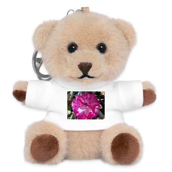 Fuchsia-Azalee in voller Blüte - Teddy Schlüsselanhänger - Weiß - Vorne