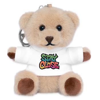 Stay Close Graffiti Typography - Teddy Keyring - white - Front