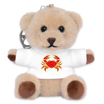 Cancer – Protection & Strength - Teddy Keyring - white - Front