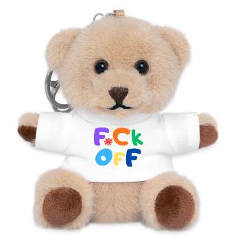 F*CK OFF - Teddy Schlüsselanhänger - Weiß - Vorne
