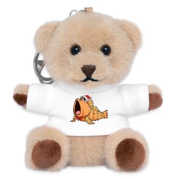 Drôle de Mudskipper - Noël - Porte-clés ourson - blanc - Devant