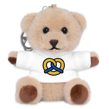 Brezel Rautenmuster Bayern Volksfest München - Teddy Schlüsselanhänger - Weiß - Vorne