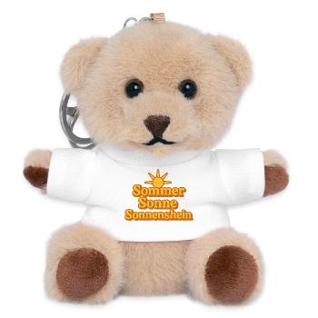 Sommer Sonnenschein Retro Typo - Teddy Schlüsselanhänger - Weiß - Vorne
