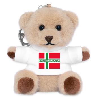 Hammerknuden Bornholm Flagge - Teddy Schlüsselanhänger - Weiß - Vorne