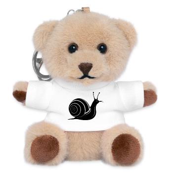 Snail - Teddy Keyring - white - Front