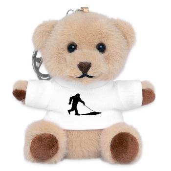 Bigfoot mit Alligator - Teddy Schlüsselanhänger - Weiß - Vorne