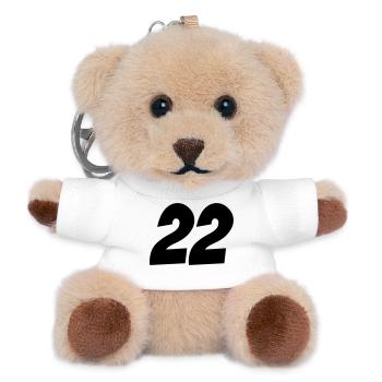 22- - Teddy Schlüsselanhänger - Weiß - Vorne