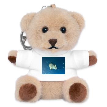 Deep Sea Manta in the Blue Ocean - Teddy Keyring - white - Front