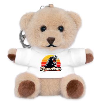 Löwenroarer Sonnenuntergang Logo - Teddy Schlüsselanhänger - Weiß - Vorne