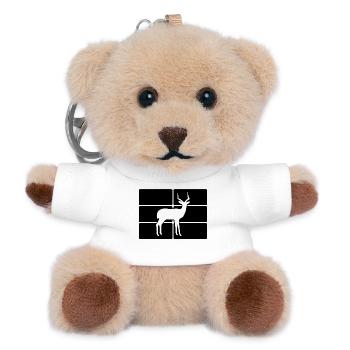 Antelope Silhouette Africa Safari - Teddy Keyring - white - Front