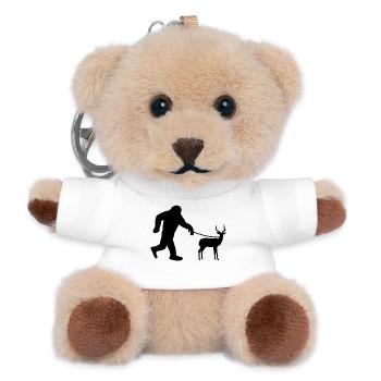 Antelope Sasquatch Humor - Teddy Keyring - white - Front