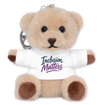 Inclusion is important – Special education – Freundli - Teddy Keyring - white - Front