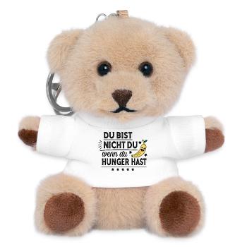 Du bist nicht du, wenn du Hunger hast - Teddy Schlüsselanhänger - Weiß - Vorne