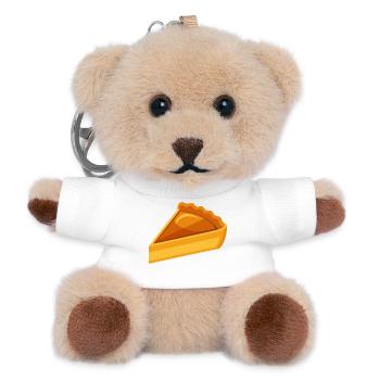 Pumpkin Pie Slice - Teddy Keyring - white - Front