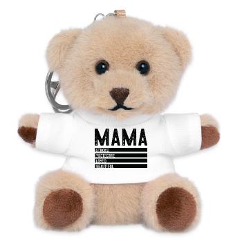 Valeurs fortes de Mama - Porte-clés ourson - blanc - Devant