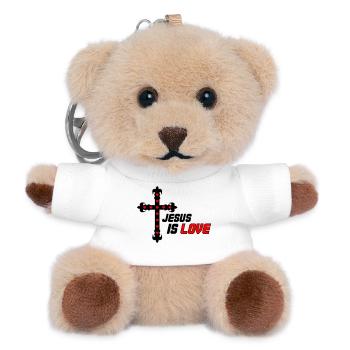 Jesus is Love - Teddy Keyring - white - Front