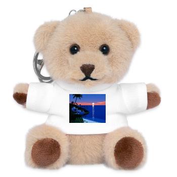 Beach sunset - Teddy Schlüsselanhänger - Weiß - Vorne