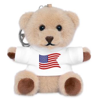 Flagge der Vereinigten Staaten - Teddy Schlüsselanhänger - Weiß - Vorne