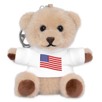 Flagge der Vereinigten Staaten - Teddy Schlüsselanhänger - Weiß - Vorne