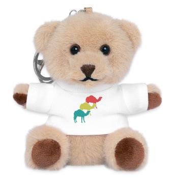 Kamel Trio Retro-Look - Teddy Schlüsselanhänger - Weiß - Vorne