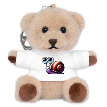 Schnecke - Teddy Schlüsselanhänger - Weiß - Vorne