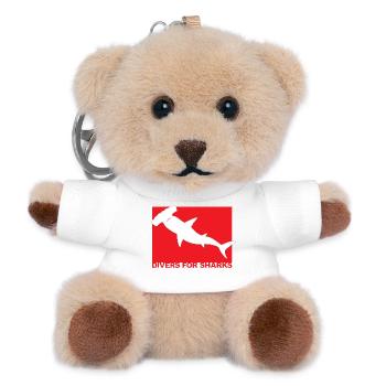 Taucher für Haie - Teddy Schlüsselanhänger - Weiß - Vorne
