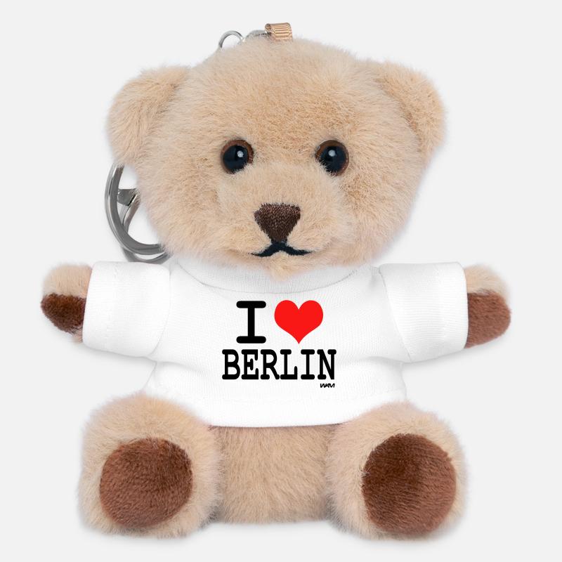 i love berlin - Teddy Schlüsselanhänger - Weiß