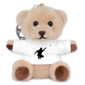 Petanque Spieler - Teddy Schlüsselanhänger - Weiß - Vorne