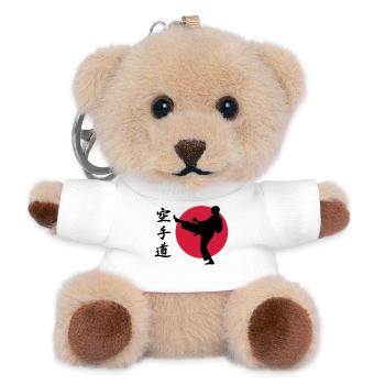 Karate - Teddy Schlüsselanhänger - Weiß - Vorne